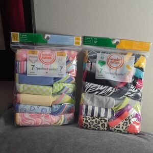 Wonder Nation Kids' Sz 12 Brief/sock Combo (2) Packs with Fun Patterns